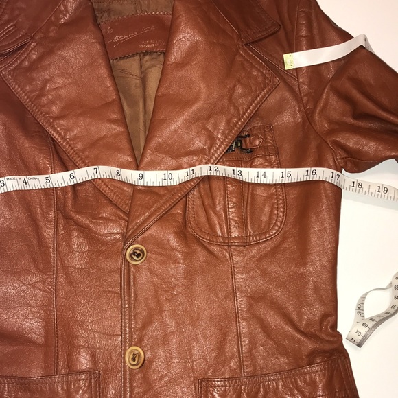 Etienne Aigner Authentic Vintage Leather Jacket Firted Size 10 Brown - Picture 15 of 16